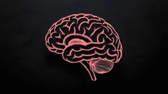 recommend clip art: Brain or mind side view line art vector icon for medical apps and websites