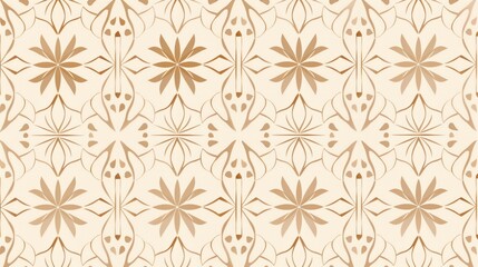 Fototapeta premium Seamless Batik Kawung ornamental elegant geometric patterns - beige symmetric vintage design. Endless grid textures. Vector repeatable antique backgrounds