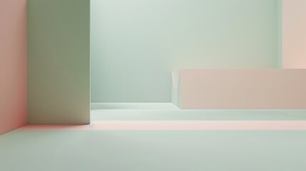 Background Minimalist color fields Large blocks of muted complementary colors - sage green and dusty rose.