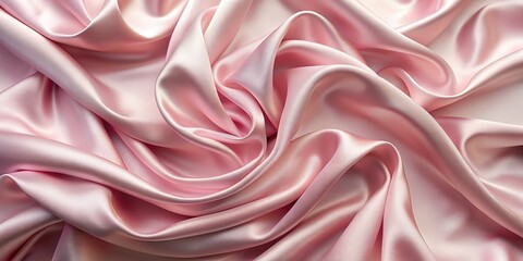 Obraz premium Soft, lustrous pink silk fabric texture featuring subtle sheen and delicate wrinkles, creating a romantic and luxurious background for fashion, beauty, or lifestyle designs.
