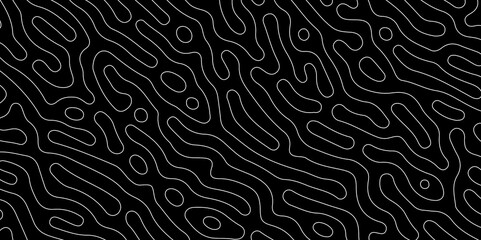 Abstract seamless turing pattern minimal organic geometric black background. white stock line abstract pattern Transparent monochrome striped texture, seamless pattern, modern stylish texture.