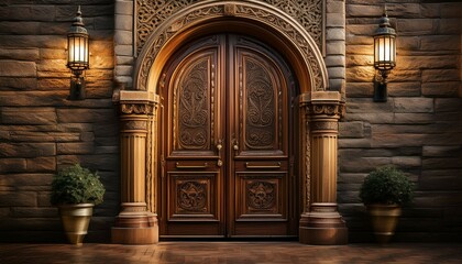 Obraz premium old church door