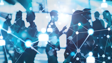 Concept of a Business Network Group of Professionals Engaged in Collaborative Discussions