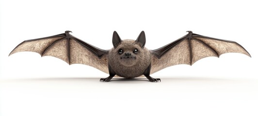 A realistic rubber bat with outstretched wings