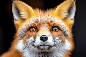 Obraz premium A close-up portrait of the nine-tailed foxâ€™s face, with its piercing, intelligent eyes and luxurious fur, evoking a sense of wisdom and cunning