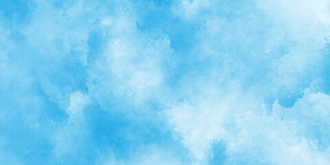 Hand painted abstract soft sky blue watercolor sky and clouds, Watercolor illustration art marble painting sky, soft light blue abstract gradient sky watercolor background wallpaper with clouds.