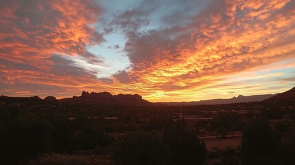 Fiery Sunset Over Sedona