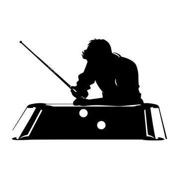 recommend clip art: Billiards silhouette vector illustration