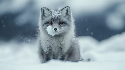 Arctic Fox in Winter Wonderland