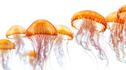 Orange Jellyfish in the Water