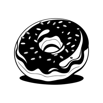 recommend clip art: Donuts silhouette vector illustration