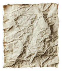 PNG Crumpled texture of aged paper with creases