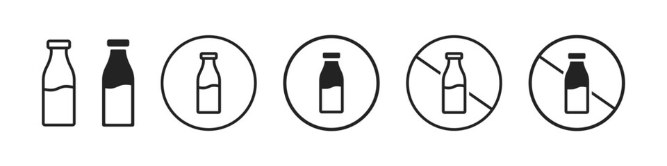 Lactose icon, logo. Lactose free symbol. Vector