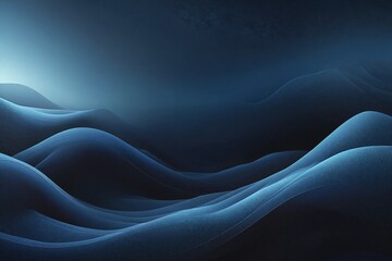 Obraz premium Blue Waves Abstract Art