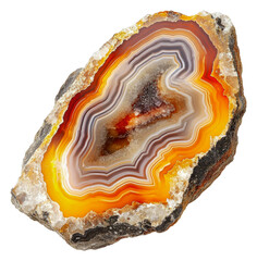 Fototapeta premium PNG Vibrant orange agate rock
