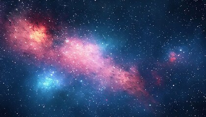 Naklejka premium Cosmic Radiance: A Celestial Starfield Background