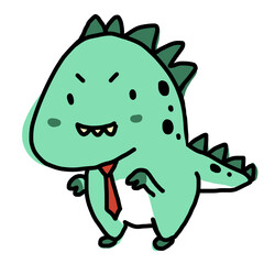 Mint Dinosaur vector illustration