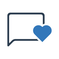 Chat love icon