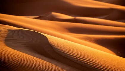 Close up real photo of sand ripples at sunset, beach or desert background