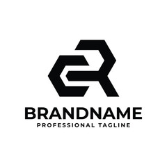 Fototapeta premium Letters CR Hexagon Logo, suitable for any business with RC or CR initials