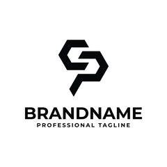 Letters CP Hexagon Logo, suitable for any business with PC or CP initials
