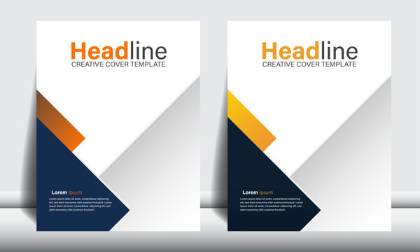 Corporate simple layout book cover template, book cover, annual report, cover template, With two creative colors modern book cover design