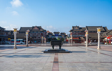 Fototapeta premium Tianjin Jizhou Yuyang ancient street landscape