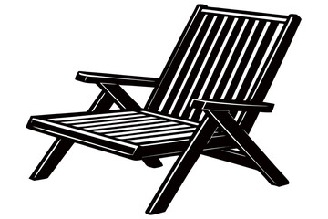 Creative Chair and Bench Silhouette Vector Art Illustration 