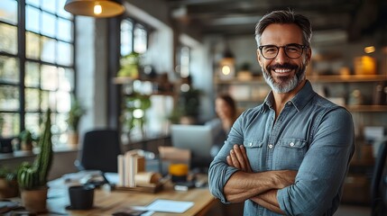 Fototapeta premium Stylish professionals gathering for an appointment in a modern loft office, hands on the table, exuding elegance and positivity