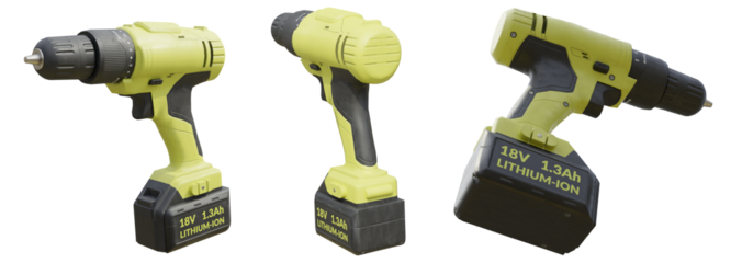 set of drill cut out  isolated background 