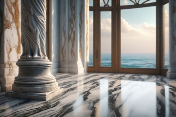 Fototapeta premium Ocean View from Marble Room