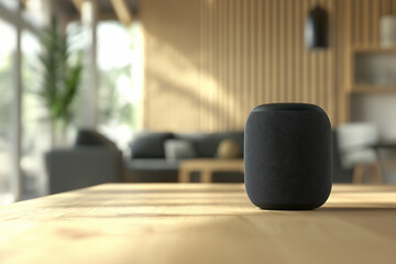 smart speaker on the table in the room