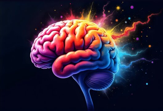 Vibrant Brain with Exploding Creativity