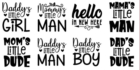 Obraz premium Minimal Baby Calligraphy, Typography Set Vector Illustration for Packaging, Gift Card, Social Media Post