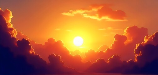 Golden Sunrise Amidst Clouds