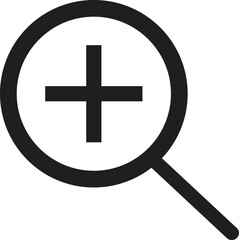 Zoom in icon isolated on white background. Vector illustration