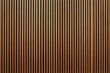 Close up of a vertical wooden slat wall.
