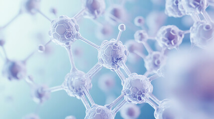 Background with molecules. research, biology, technology.