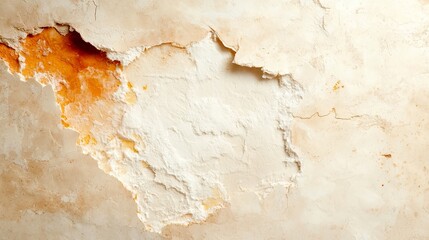 Obraz premium Aged parchment backdrop featuring distressed vintage stains, ink spatter, and a faded center, evoking an elegant antique feel with ample free space for design use.