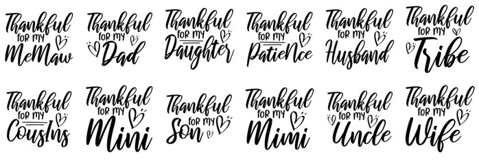 Cute Thanksgiving Trendy Retro Style Illustration, Invitation Pack Vector Illustration for Book Cover, Motion Graphics, Gift Card