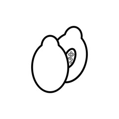 papaya line icon