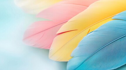 Close-up of colorful parrot feathers