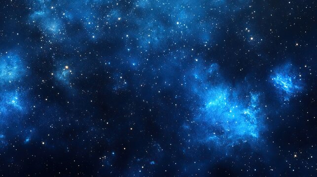 A mesmerizing blue galaxy filled with twinkling stars and cosmic dust, offering a beautiful, celestial backdrop for creative projects.