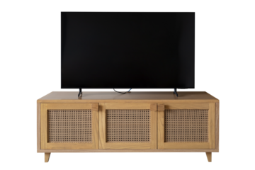 TV and Contemporary Furniture, isolated with clipping path for mockup