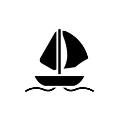 sailboat glyph icon