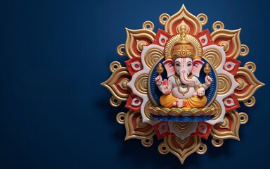 Obraz premium Traditional Ganpati Mandala Design
