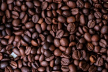 Roasted coffee beans for background