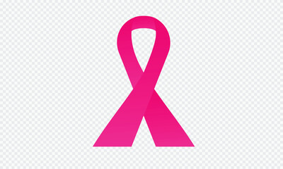 pink ribbon icon symbol of World breast cancer  vector illustration