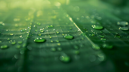 Close-Up Of Water Drops On A Banana Leaf Landscape HD Background for Desktop, PC, and iPhone Mobile Wallpaper