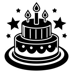 birthday cake with candles